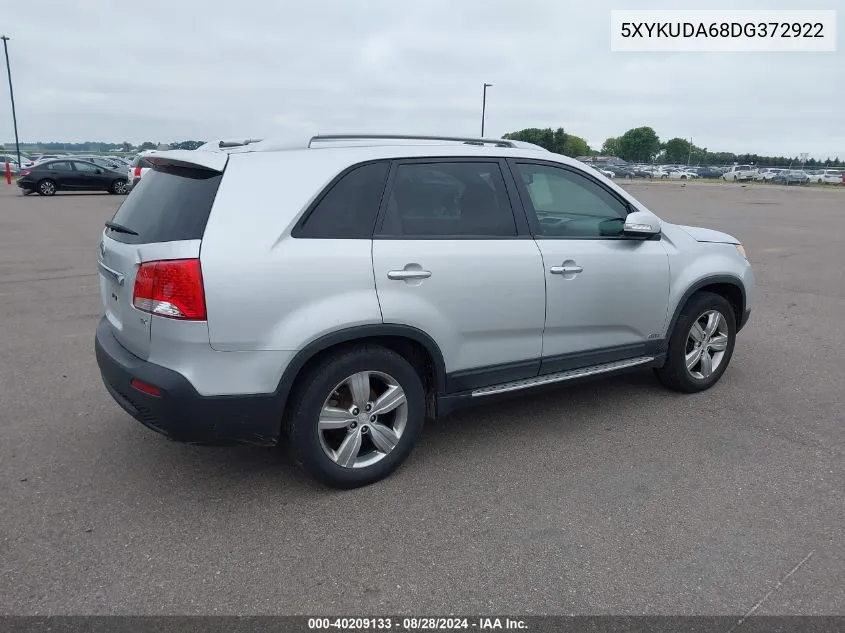 2013 Kia Sorento Ex VIN: 5XYKUDA68DG372922 Lot: 40209133