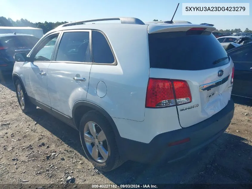 2013 Kia Sorento Ex V6 VIN: 5XYKU3A23DG423279 Lot: 40227182