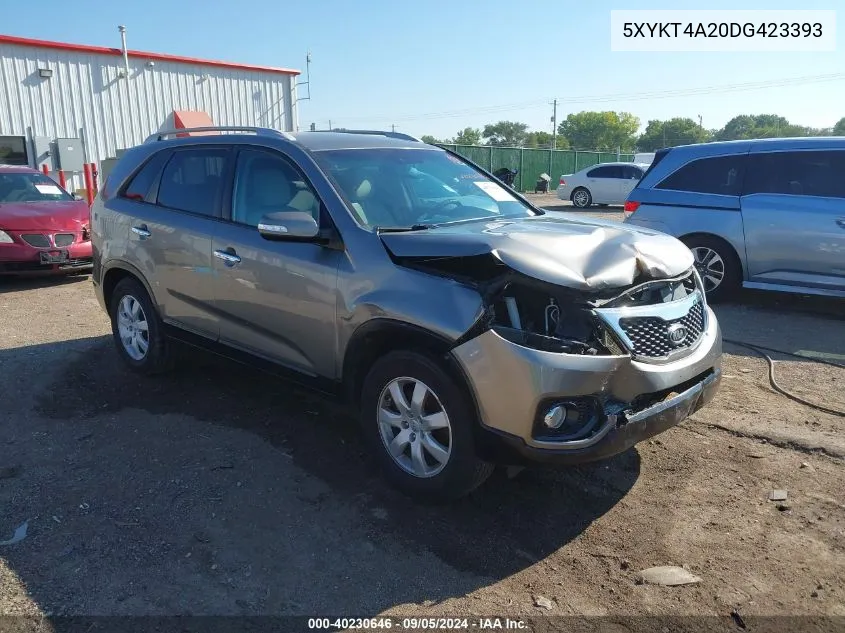 2013 Kia Sorento Lx V6 VIN: 5XYKT4A20DG423393 Lot: 40230646