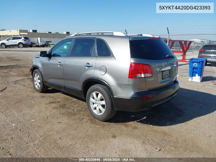 5XYKT4A20DG423393 2013 Kia Sorento Lx V6