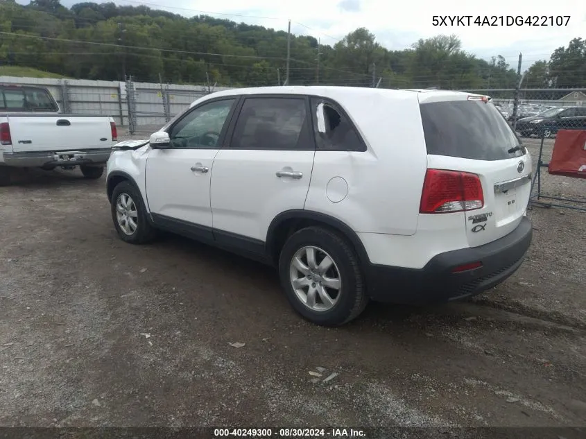 2013 Kia Sorento Lx V6 VIN: 5XYKT4A21DG422107 Lot: 40249300