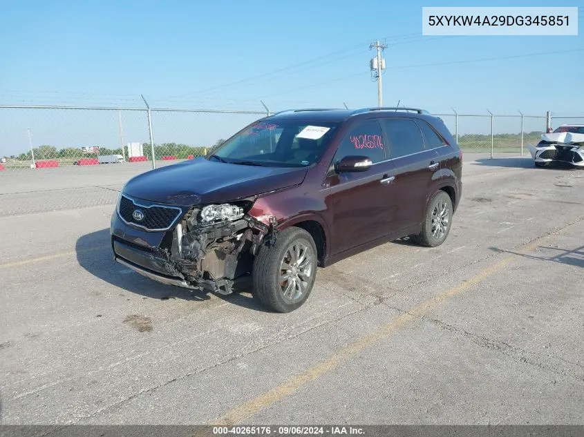 5XYKW4A29DG345851 2013 Kia Sorento Sx