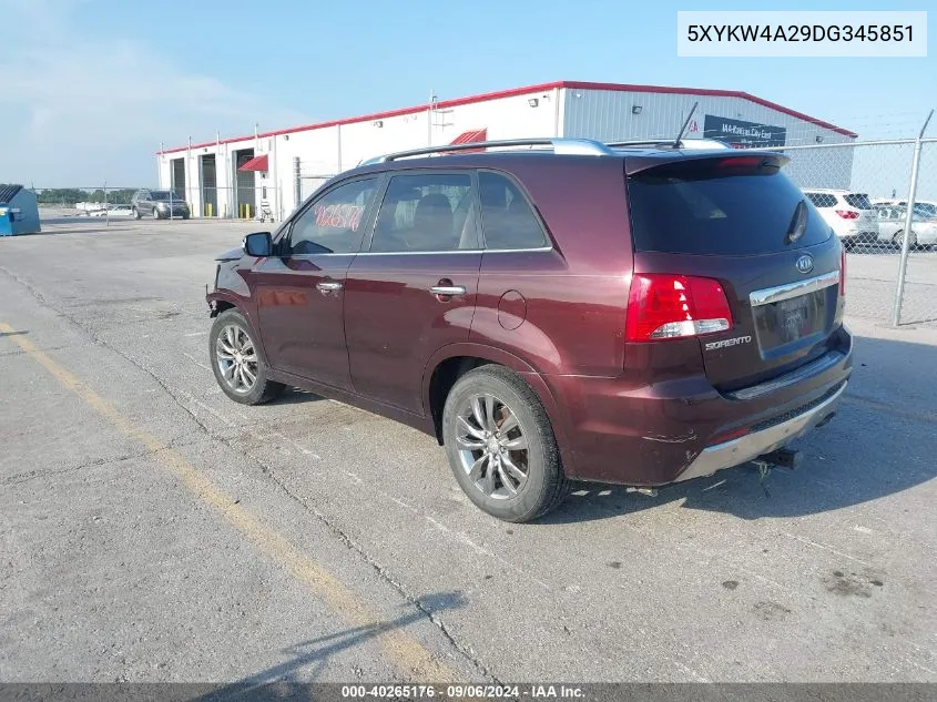 2013 Kia Sorento Sx VIN: 5XYKW4A29DG345851 Lot: 40265176