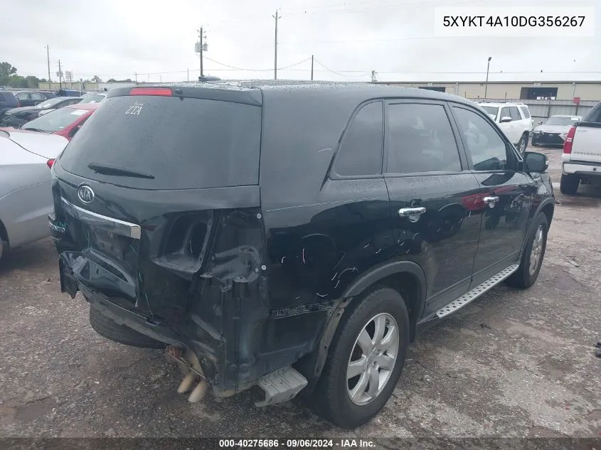 2013 Kia Sorento Lx VIN: 5XYKT4A10DG356267 Lot: 40275686