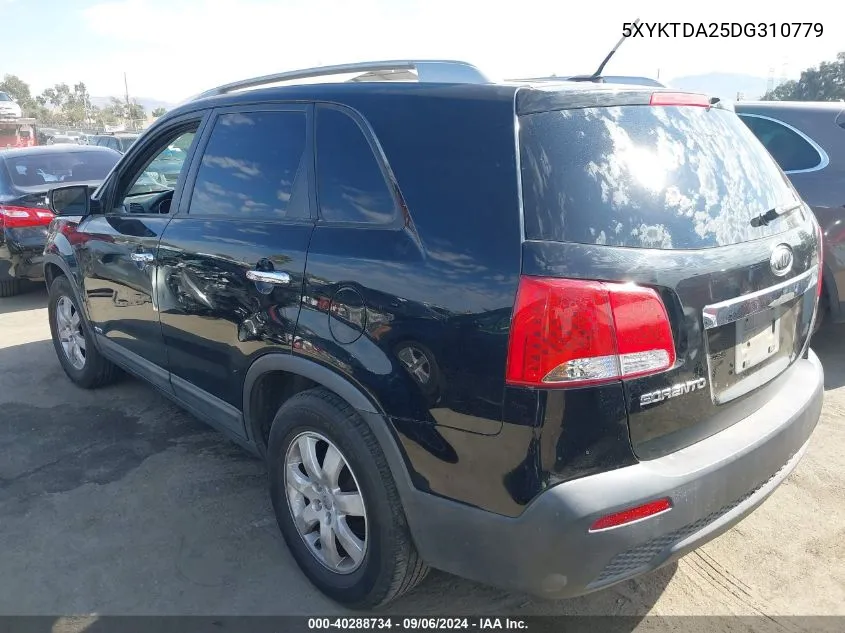 2013 Kia Sorento Lx V6 VIN: 5XYKTDA25DG310779 Lot: 40288734