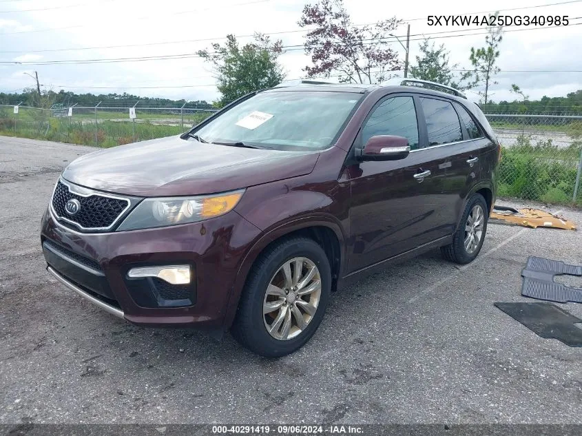 2013 Kia Sorento Sx VIN: 5XYKW4A25DG340985 Lot: 40291419