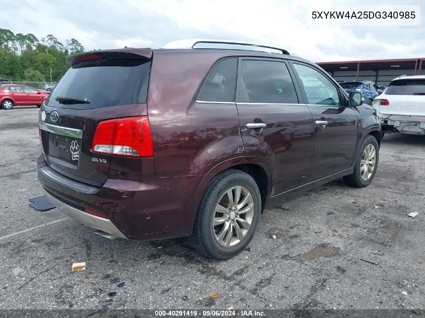 5XYKW4A25DG340985 2013 Kia Sorento Sx