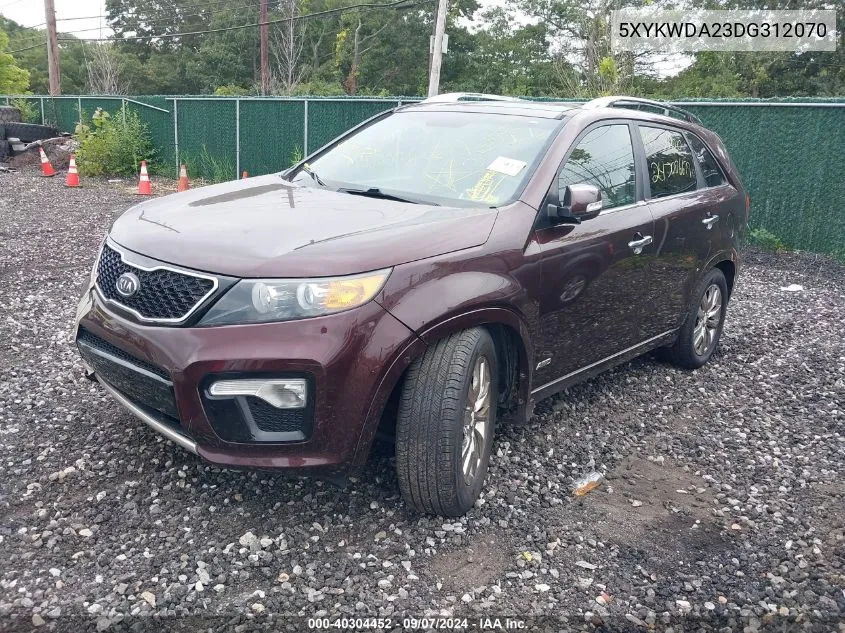 2013 Kia Sorento Sx V6 VIN: 5XYKWDA23DG312070 Lot: 40304452