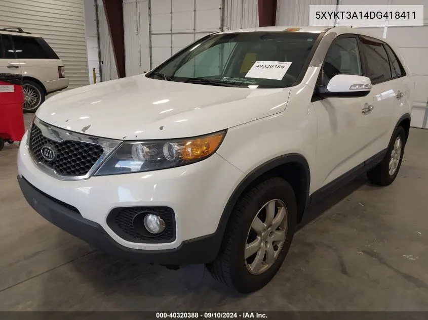 2013 Kia Sorento Lx VIN: 5XYKT3A14DG418411 Lot: 40320388