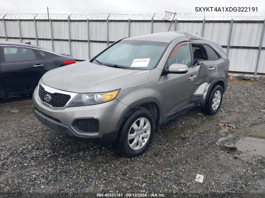 5XYKT4A1XDG322191 2013 Kia Sorento Lx