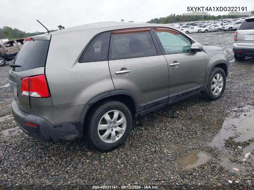 5XYKT4A1XDG322191 2013 Kia Sorento Lx