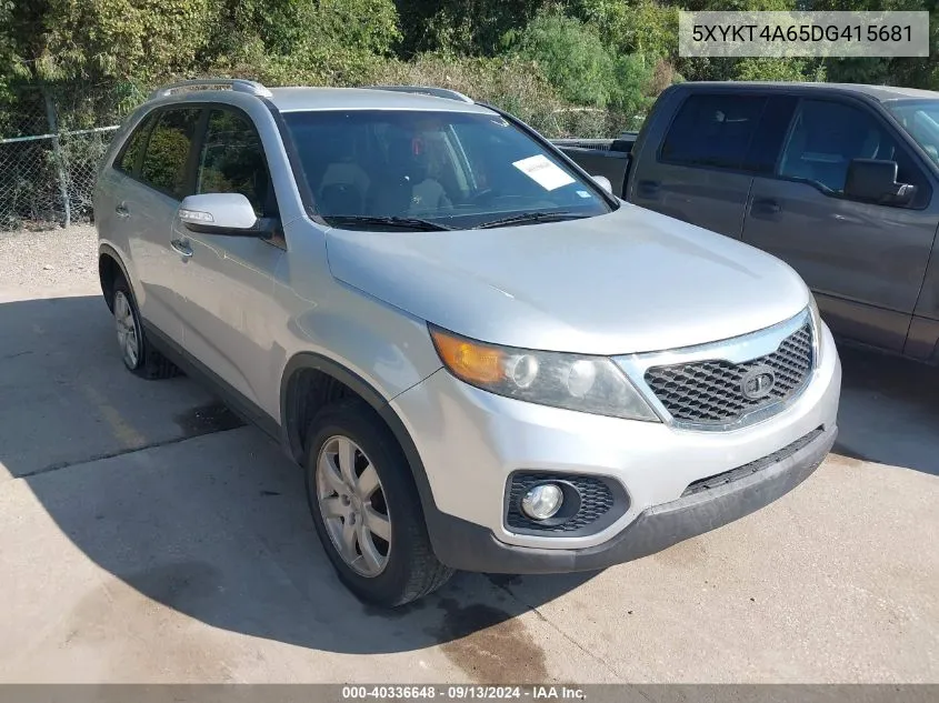 2013 Kia Sorento Lx VIN: 5XYKT4A65DG415681 Lot: 40336648