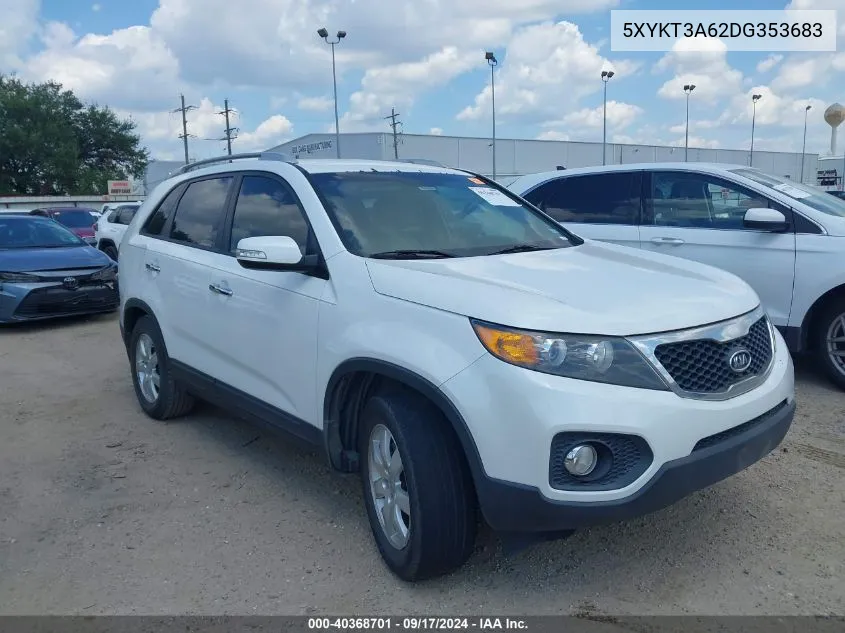 2013 Kia Sorento Lx VIN: 5XYKT3A62DG353683 Lot: 40368701