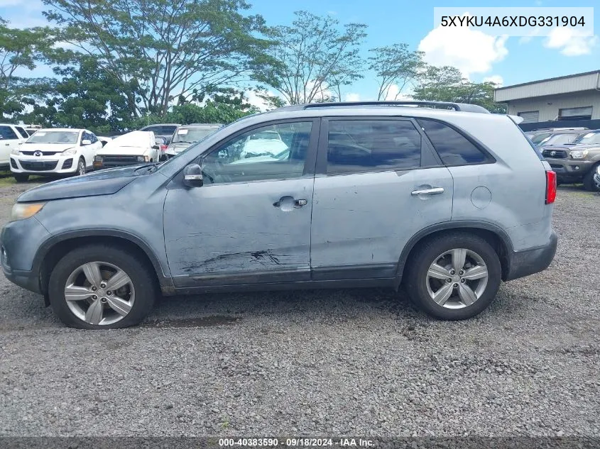 2013 Kia Sorento Ex VIN: 5XYKU4A6XDG331904 Lot: 40383590