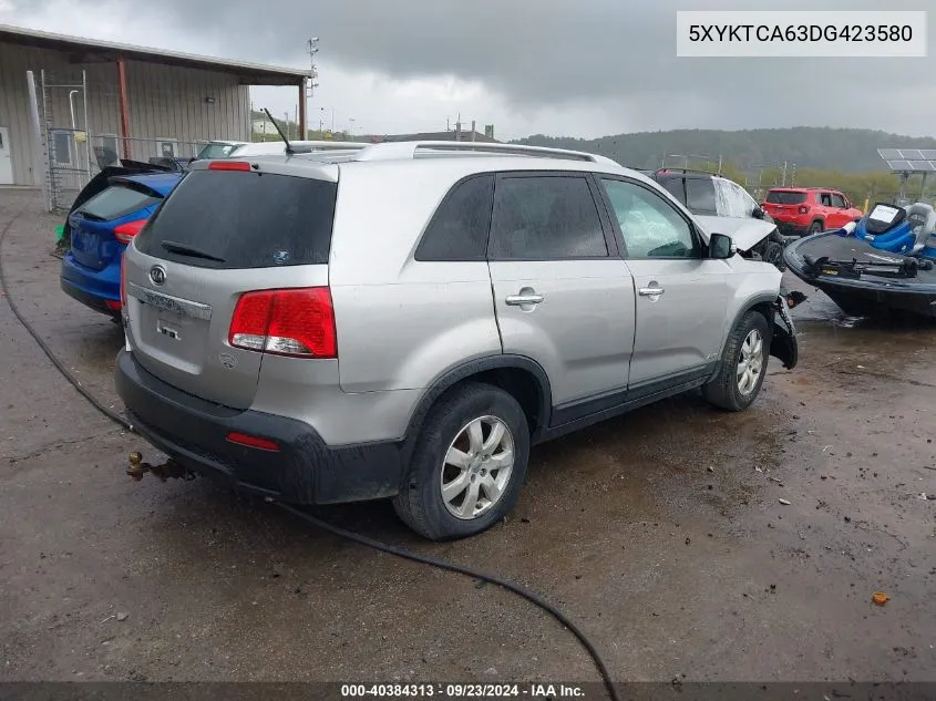 2013 Kia Sorento Lx VIN: 5XYKTCA63DG423580 Lot: 40384313