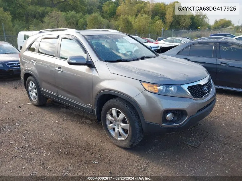 2013 Kia Sorento Lx VIN: 5XYKTCA63DG417925 Lot: 40392617