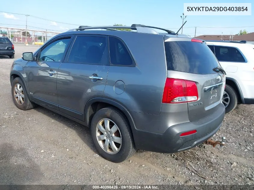 5XYKTDA29DG403854 2013 Kia Sorento Lx V6