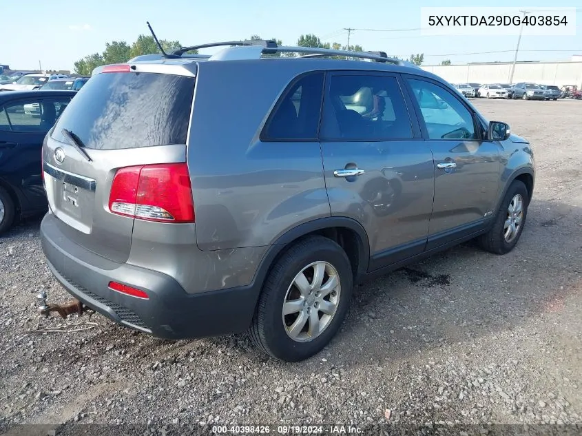 5XYKTDA29DG403854 2013 Kia Sorento Lx V6