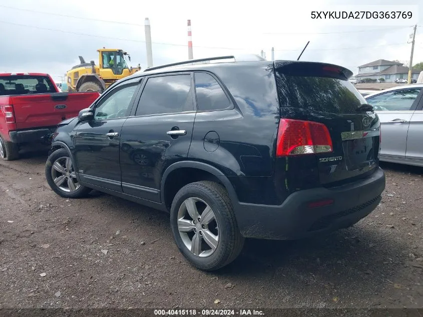 5XYKUDA27DG363769 2013 Kia Sorento Ex V6