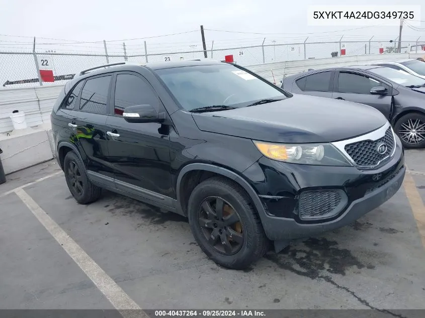 2013 Kia Sorento Lx V6 VIN: 5XYKT4A24DG349735 Lot: 40437264