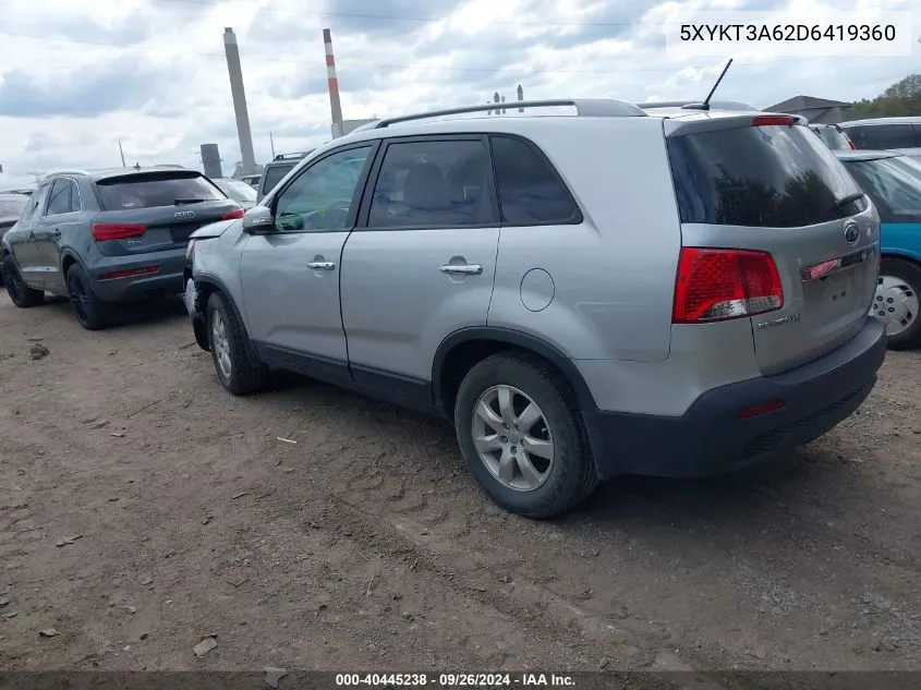 5XYKT3A62D6419360 2013 Kia Sorento Lx