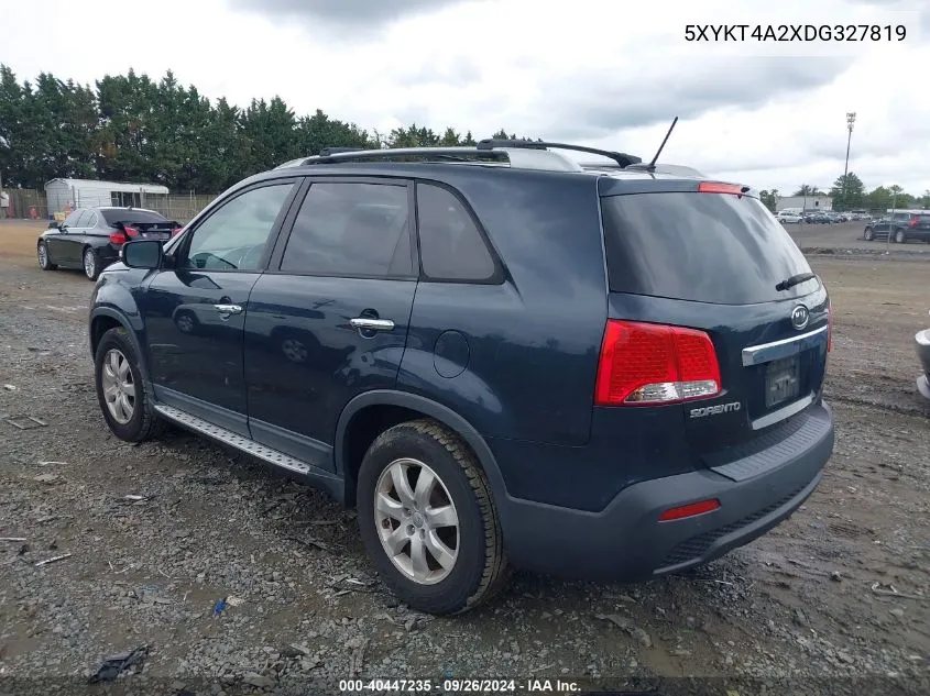 5XYKT4A2XDG327819 2013 Kia Sorento Lx V6