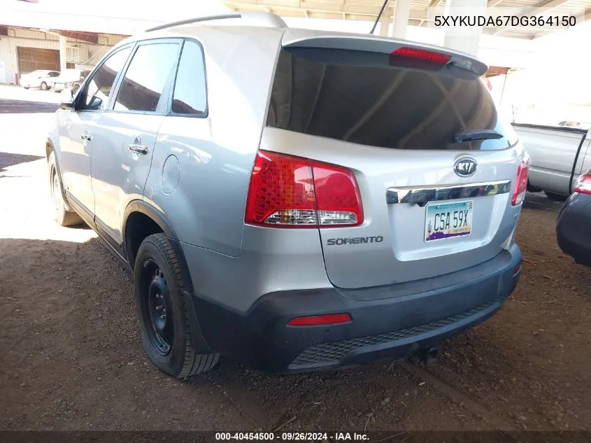 2013 Kia Sorento Ex VIN: 5XYKUDA67DG364150 Lot: 40454500