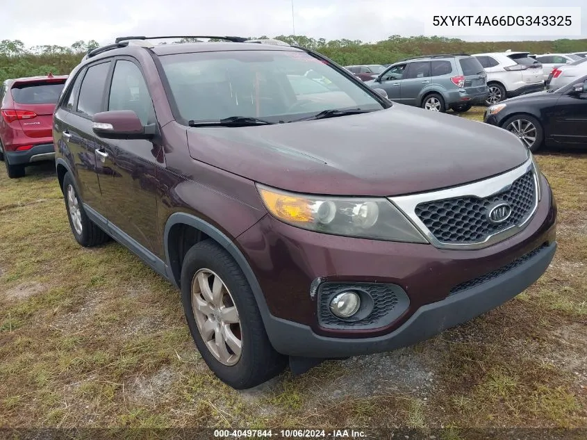 2013 Kia Sorento Lx VIN: 5XYKT4A66DG343325 Lot: 40497844