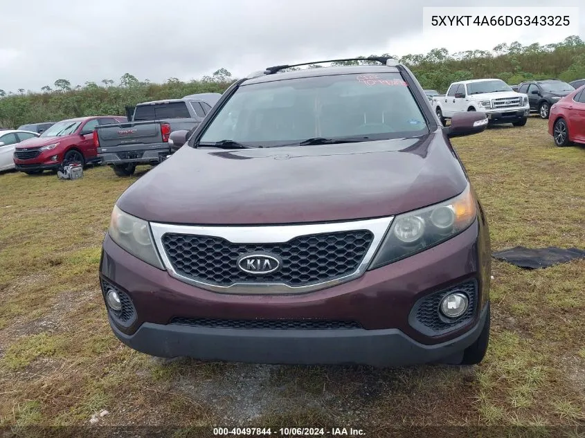 2013 Kia Sorento Lx VIN: 5XYKT4A66DG343325 Lot: 40497844