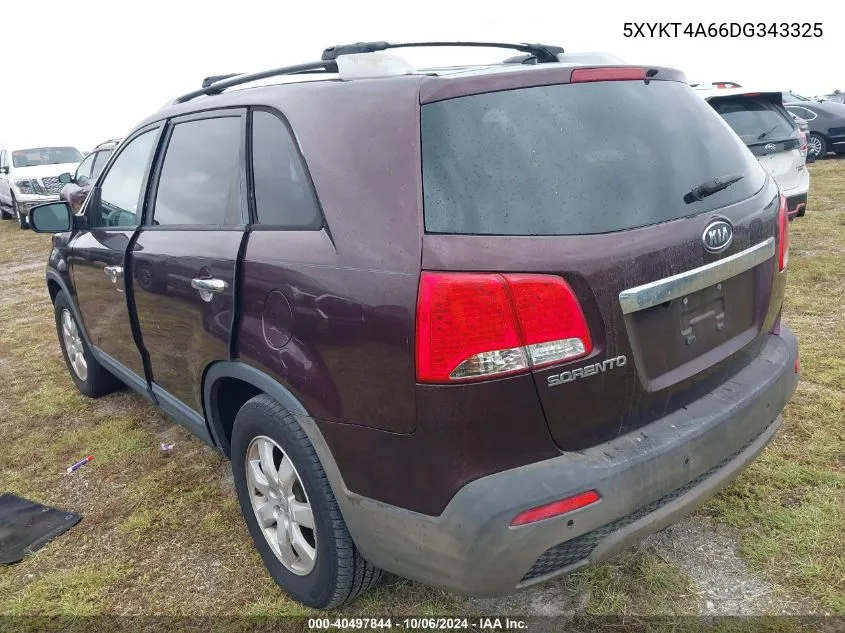 5XYKT4A66DG343325 2013 Kia Sorento Lx