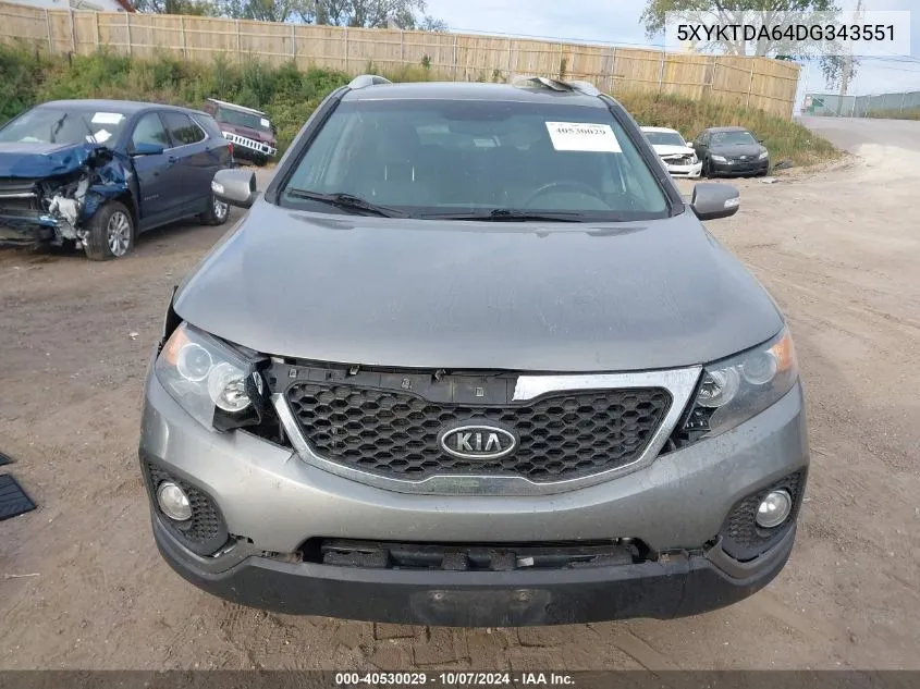 5XYKTDA64DG343551 2013 Kia Sorento Lx