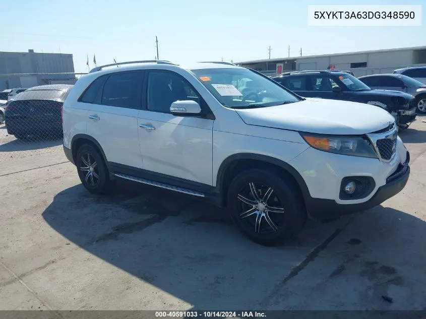 2013 Kia Sorento Lx VIN: 5XYKT3A63DG348590 Lot: 40591033