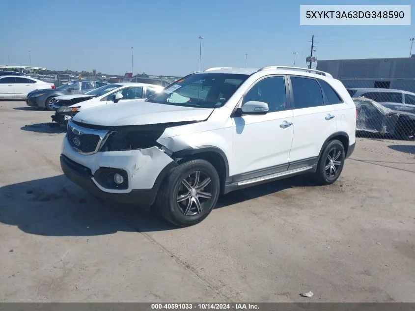 2013 Kia Sorento Lx VIN: 5XYKT3A63DG348590 Lot: 40591033