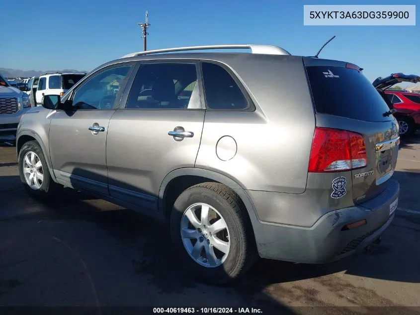 2013 Kia Sorento Lx VIN: 5XYKT3A63DG359900 Lot: 40619463