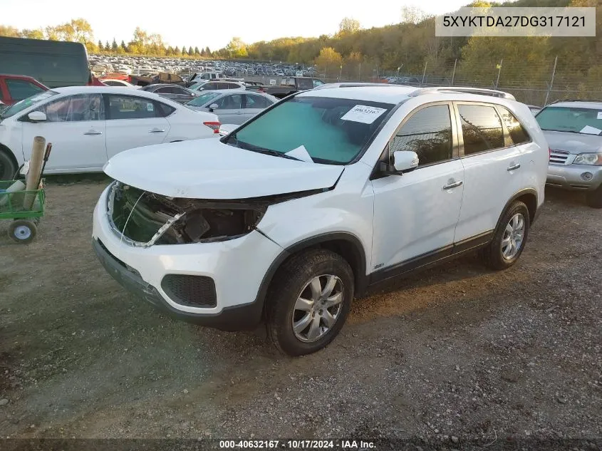 2013 Kia Sorento Lx V6 VIN: 5XYKTDA27DG317121 Lot: 40632167