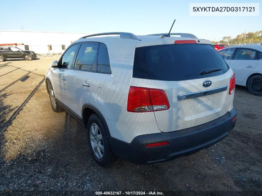 2013 Kia Sorento Lx V6 VIN: 5XYKTDA27DG317121 Lot: 40632167