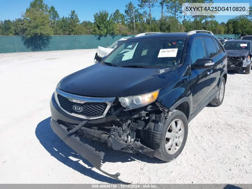 2013 Kia Sorento Lx V6 VIN: 5XYKT4A25DG410820 Lot: 40636755