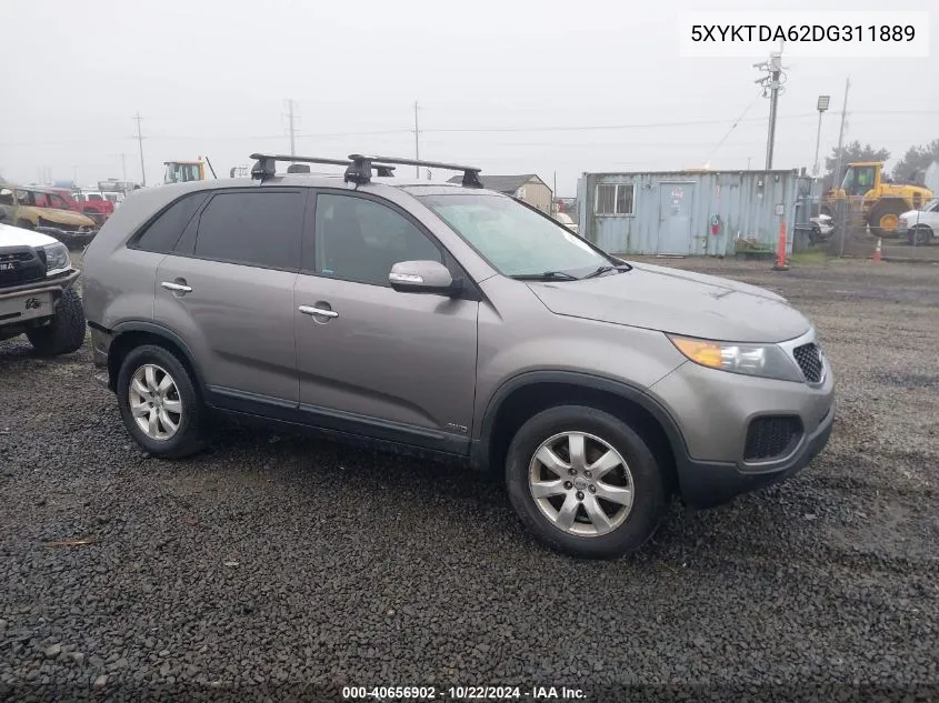 2013 Kia Sorento Lx VIN: 5XYKTDA62DG311889 Lot: 40656902