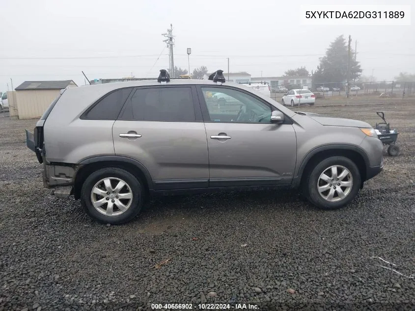 2013 Kia Sorento Lx VIN: 5XYKTDA62DG311889 Lot: 40656902