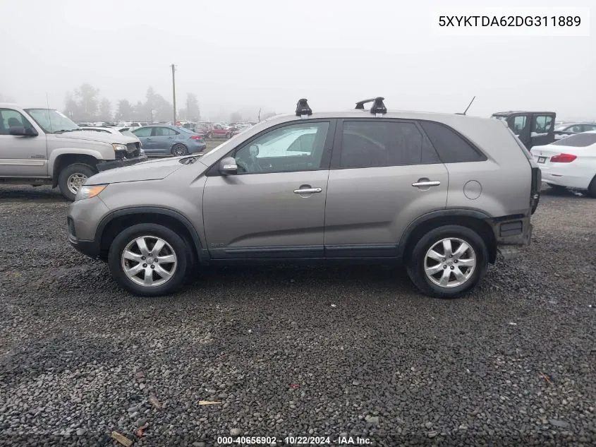 2013 Kia Sorento Lx VIN: 5XYKTDA62DG311889 Lot: 40656902