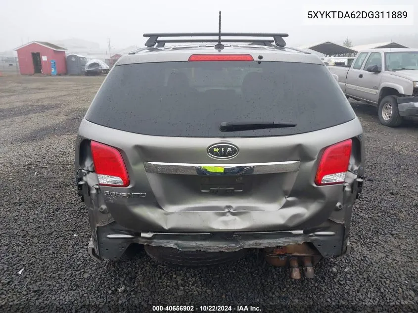 2013 Kia Sorento Lx VIN: 5XYKTDA62DG311889 Lot: 40656902