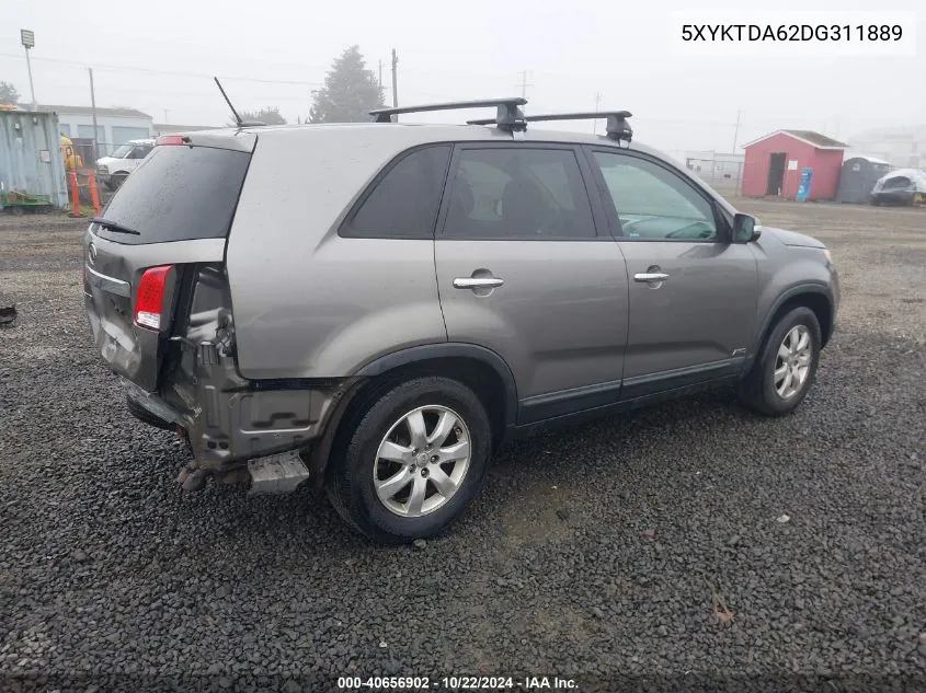 2013 Kia Sorento Lx VIN: 5XYKTDA62DG311889 Lot: 40656902