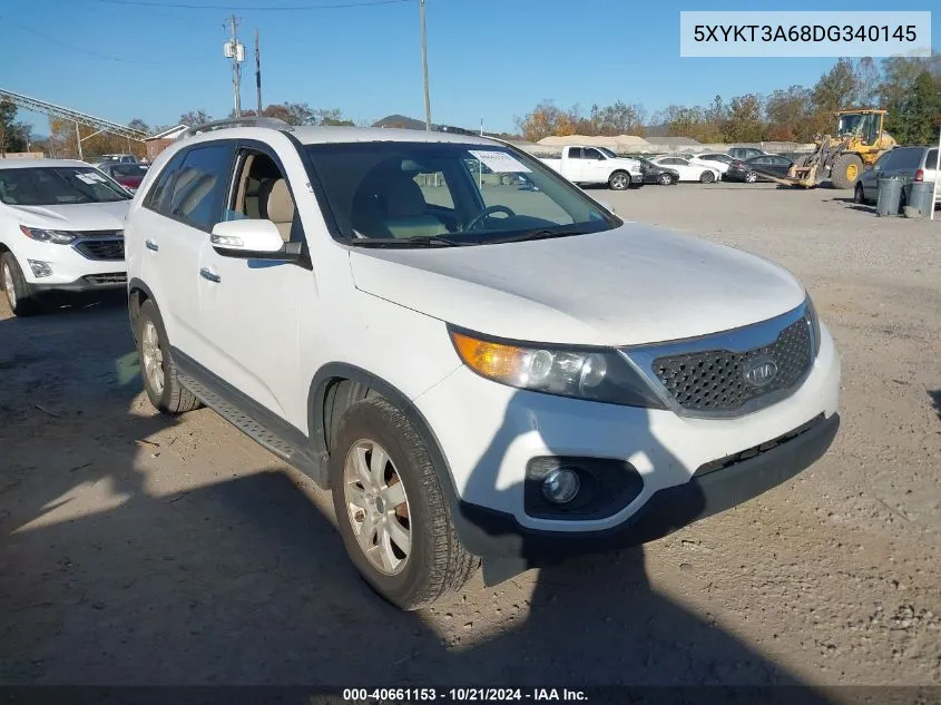 2013 Kia Sorento Lx VIN: 5XYKT3A68DG340145 Lot: 40661153