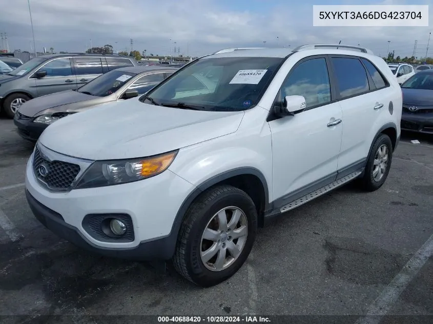 2013 Kia Sorento Lx VIN: 5XYKT3A66DG423704 Lot: 40688420