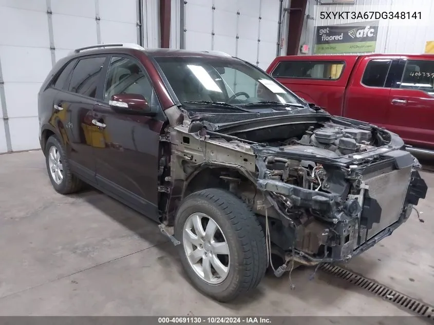 2013 Kia Sorento Lx VIN: 5XYKT3A67DG348141 Lot: 40691130