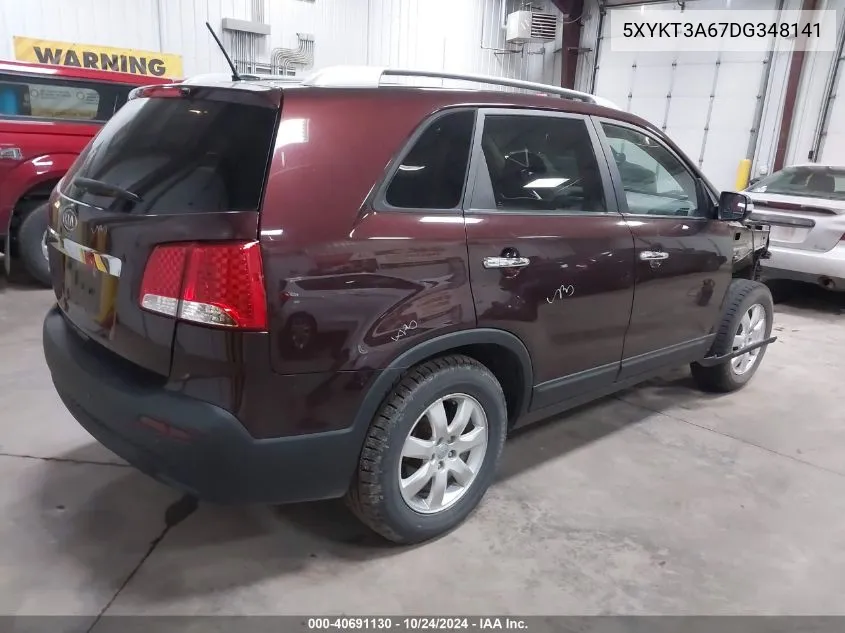 2013 Kia Sorento Lx VIN: 5XYKT3A67DG348141 Lot: 40691130