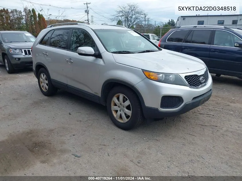 2013 Kia Sorento Lx VIN: 5XYKTDA22DG348518 Lot: 40719264