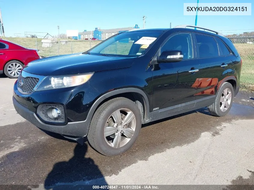 2013 Kia Sorento Ex V6 VIN: 5XYKUDA20DG324151 Lot: 40724547