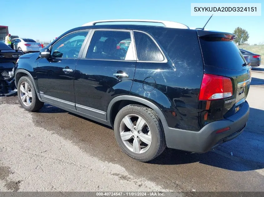 2013 Kia Sorento Ex V6 VIN: 5XYKUDA20DG324151 Lot: 40724547