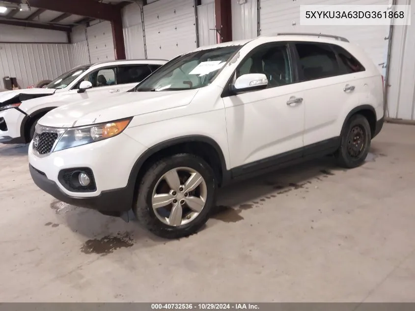 2013 Kia Sorento Ex VIN: 5XYKU3A63DG361868 Lot: 40732536